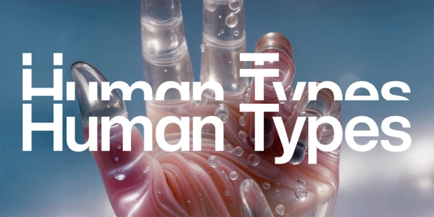 Modern composition representing the concept of Human Types.